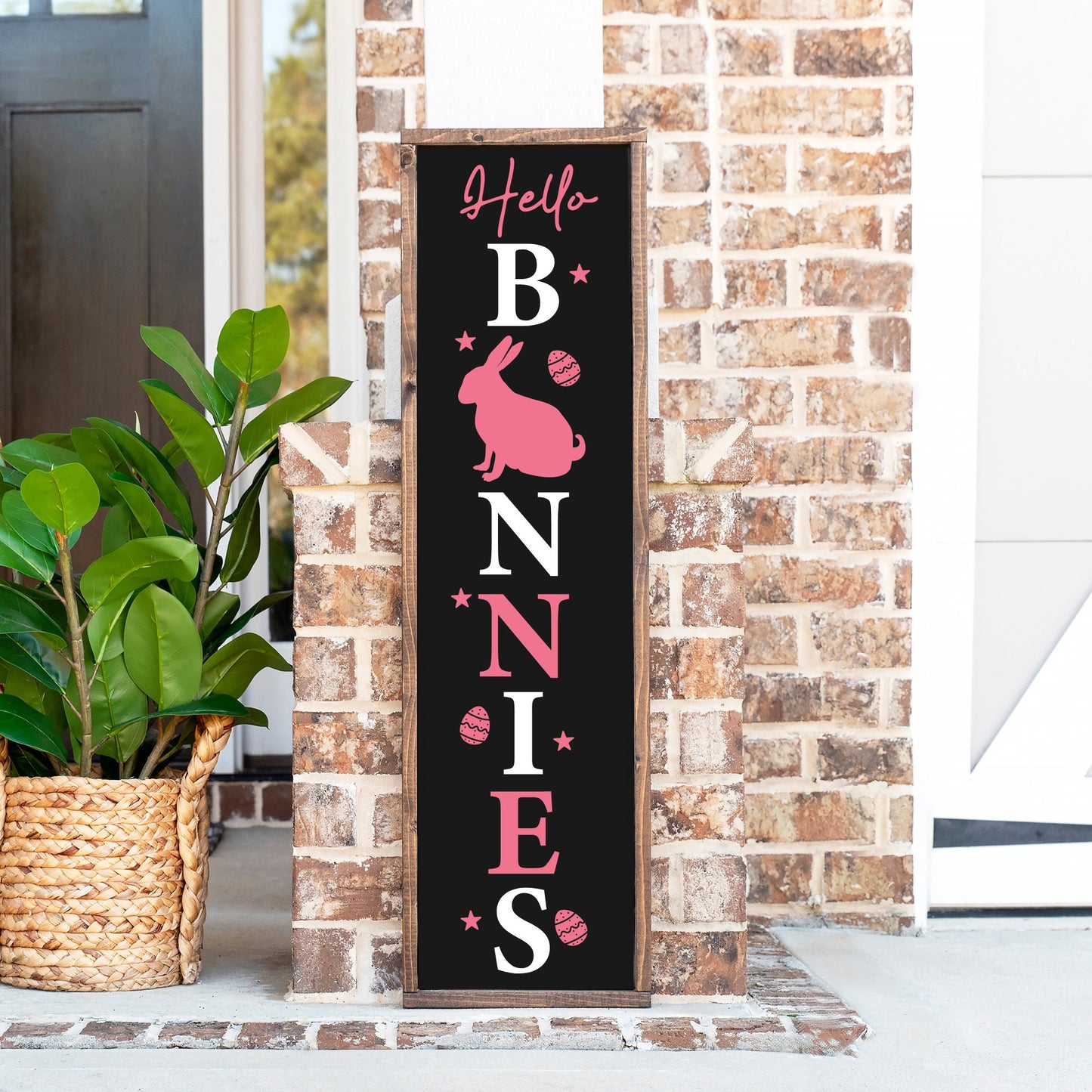 Easter Holiday Decor Handmade Welcome Sign/Porch Leaner,  Farmhouse Easter Decor, Rustic Home Decor Porch Signs,