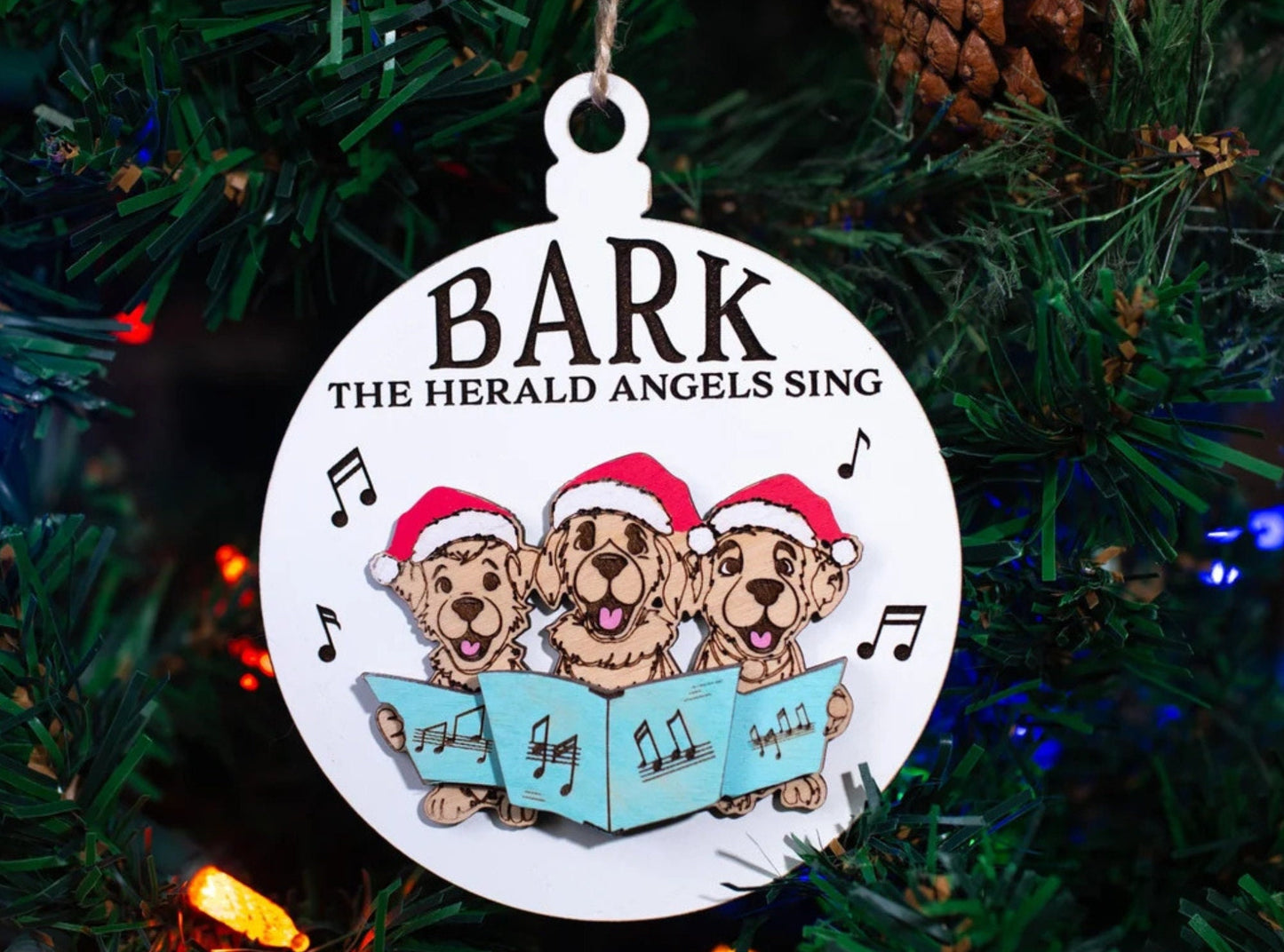 3D Funny Wooden Dog Meme Christmas Ornaments, Handmade Christmas Tree Dog Ornaments, Funny Unique Ornaments