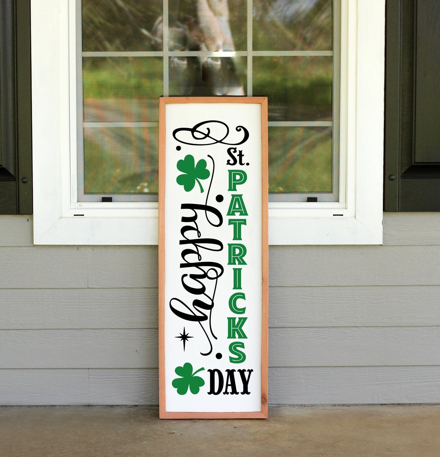 St. Patricks Day Holiday Outdoor Framed Porch Leaner, St Patricks Day Decor, Front Porch Sign, Porch Leaner, New Home Gift, Patio Decor