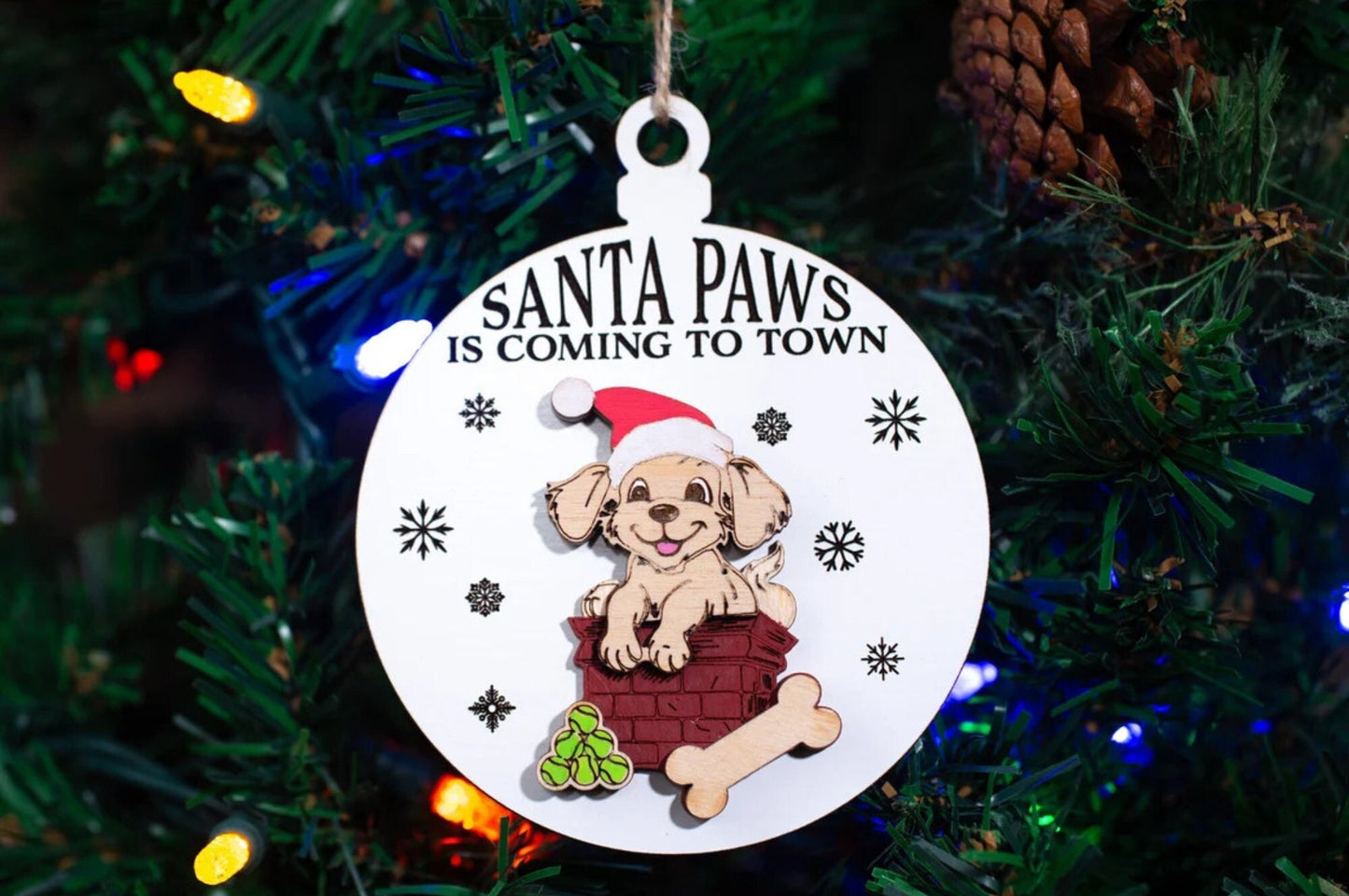3D Funny Wooden Dog Meme Christmas Ornaments, Handmade Christmas Tree Dog Ornaments, Funny Unique Ornaments