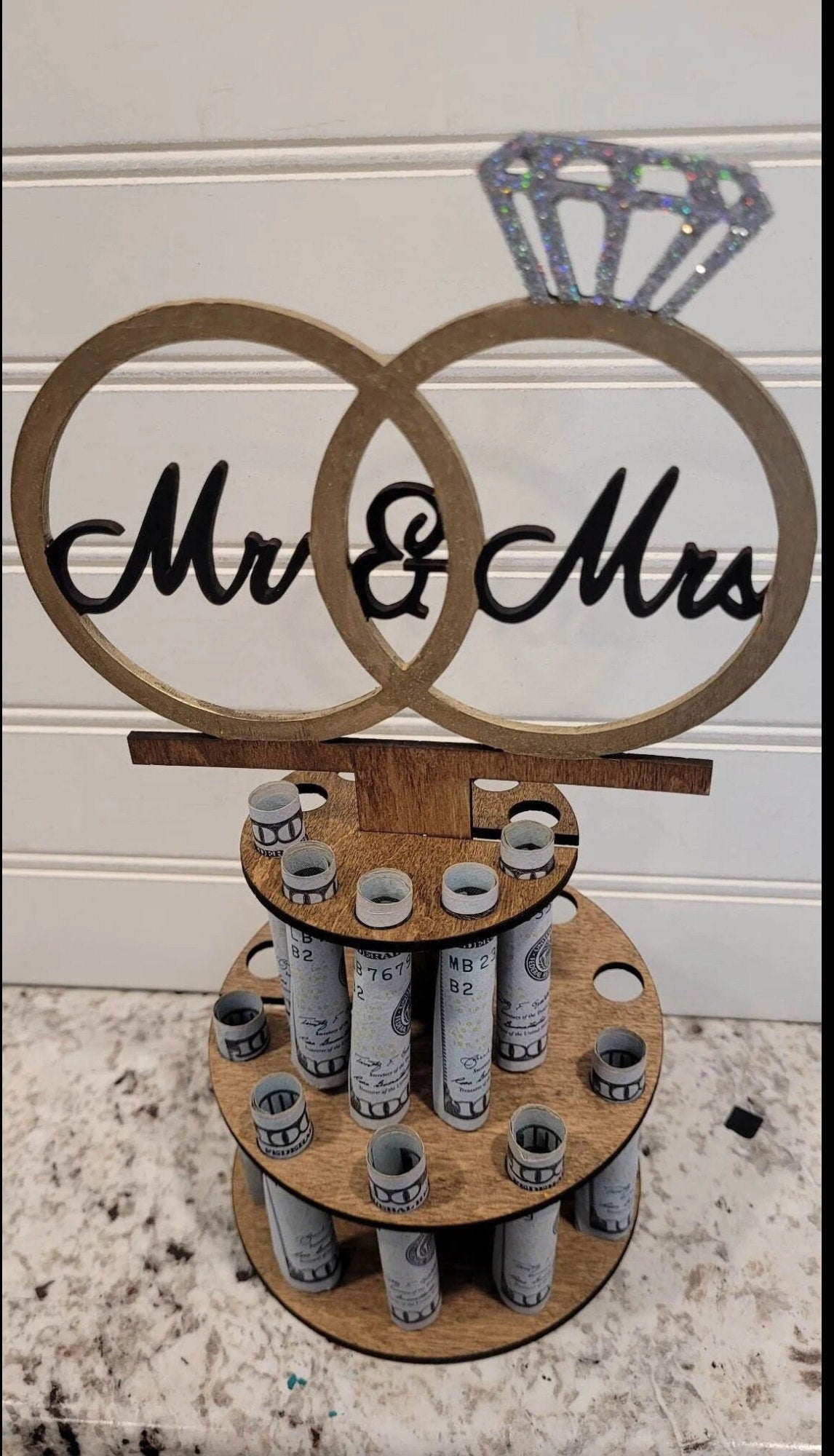 Custom Wedding Mr. and Mrs. Tree Money Holder Wedding Decor Gifts and Favors, Wedding Signage