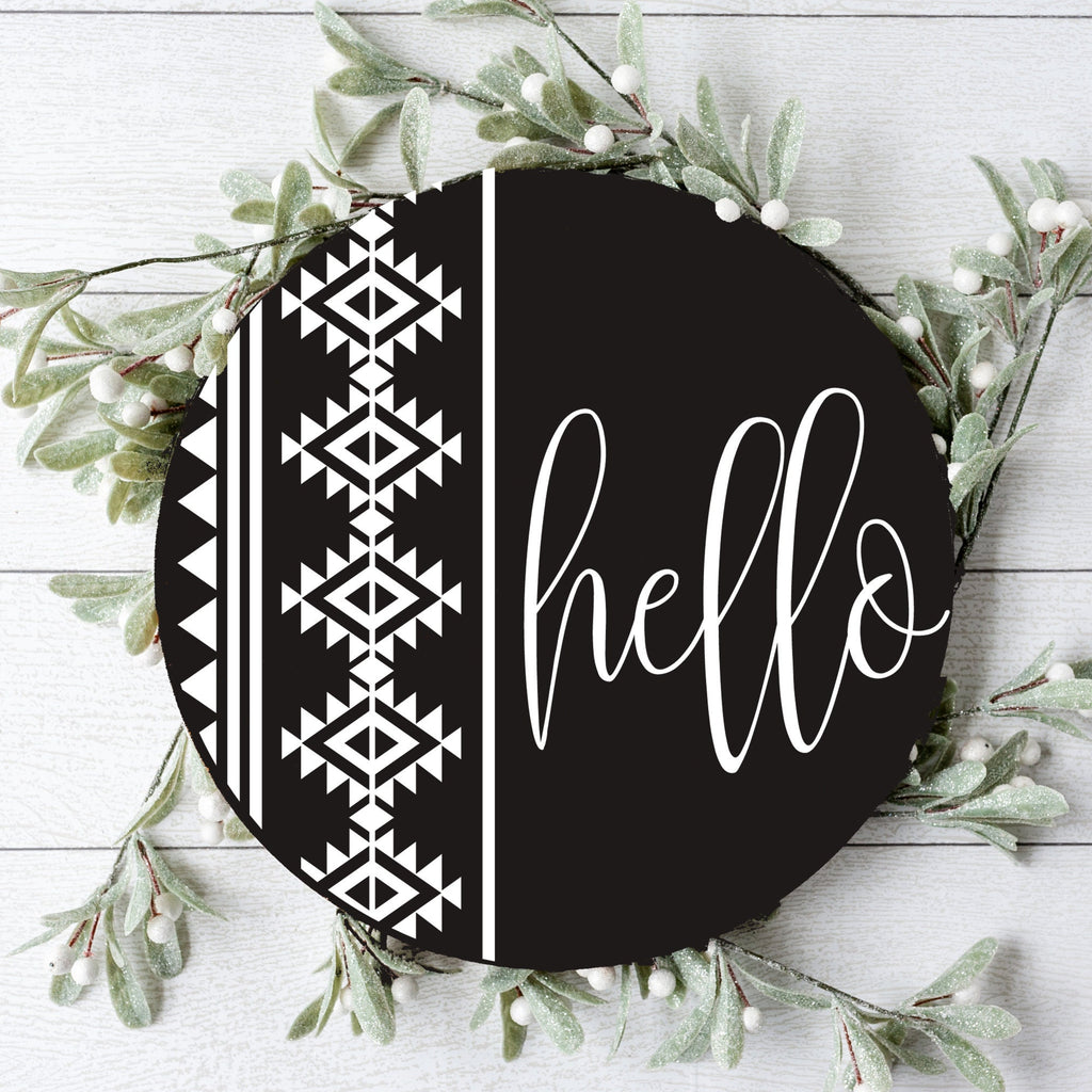 Boho Hello Front Door Decor, Welcome To Our Home Door Hanger, Handmade Home Decor, Housewarming Gift, Custom Door Sign