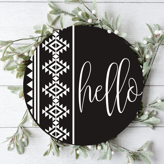 Boho Hello Front Door Decor, Welcome To Our Home Door Hanger, Handmade Home Decor, Housewarming Gift, Custom Door Sign
