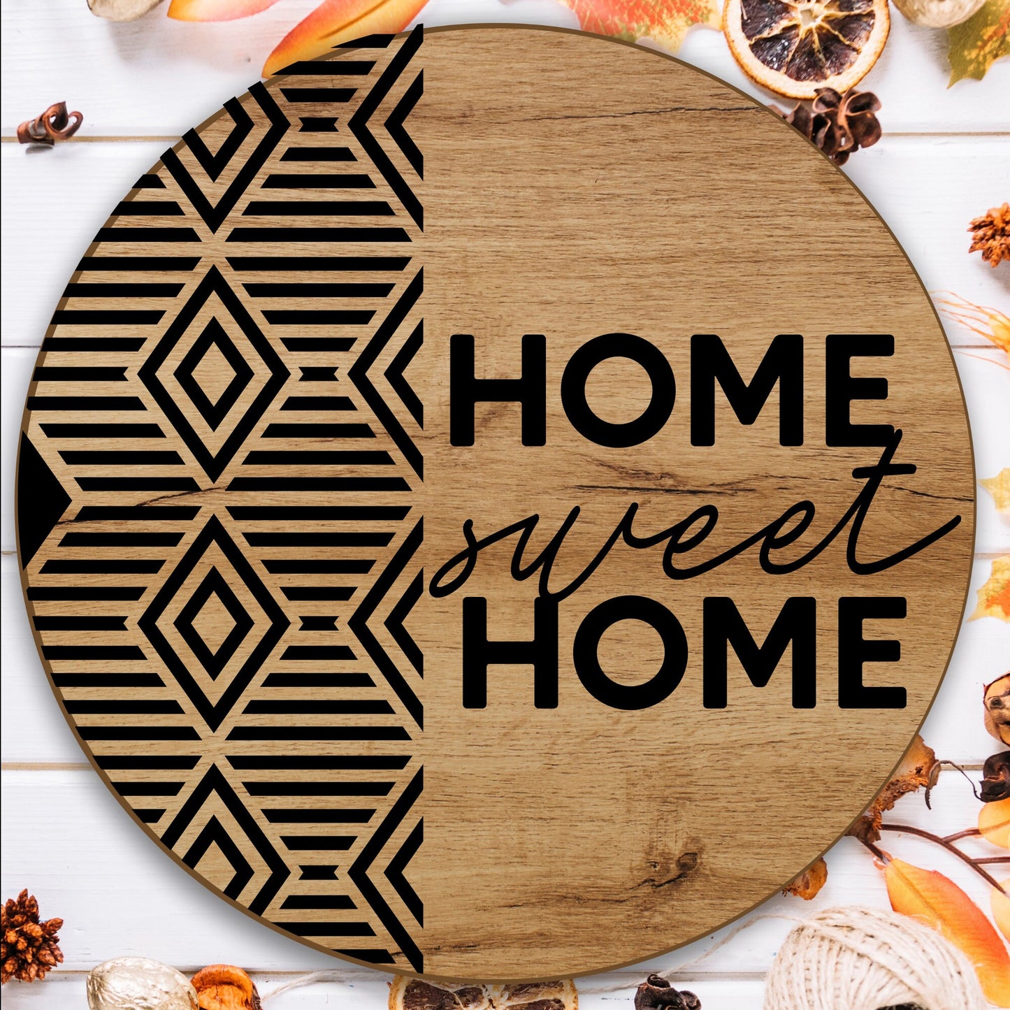 Boho Home Sweet Home Front Door Decor, Welcome To Our Home Door Hanger, Handmade Home Decor, Housewarming Gift, Custom Door Sign