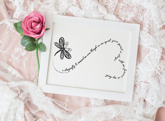 A dragonfly to Remind Me Pet Memorial, Loss of Love one, Handmade Engraved Wooden Wall Sign, Home Decor